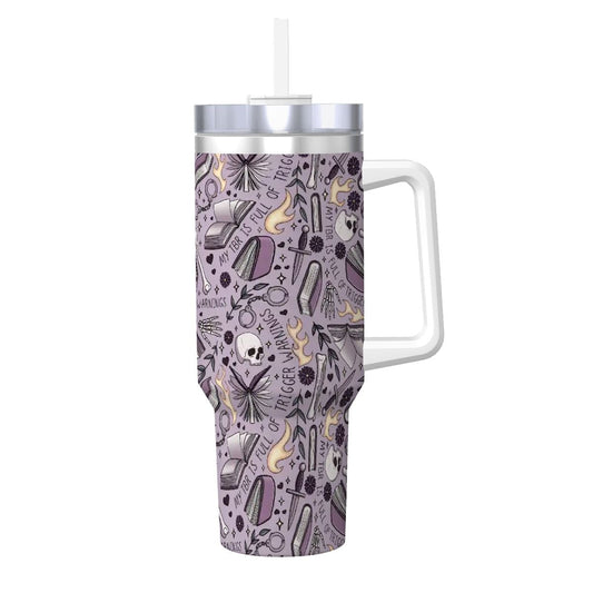 My TBR is full of trigger warnings bookish 40oz travel mug