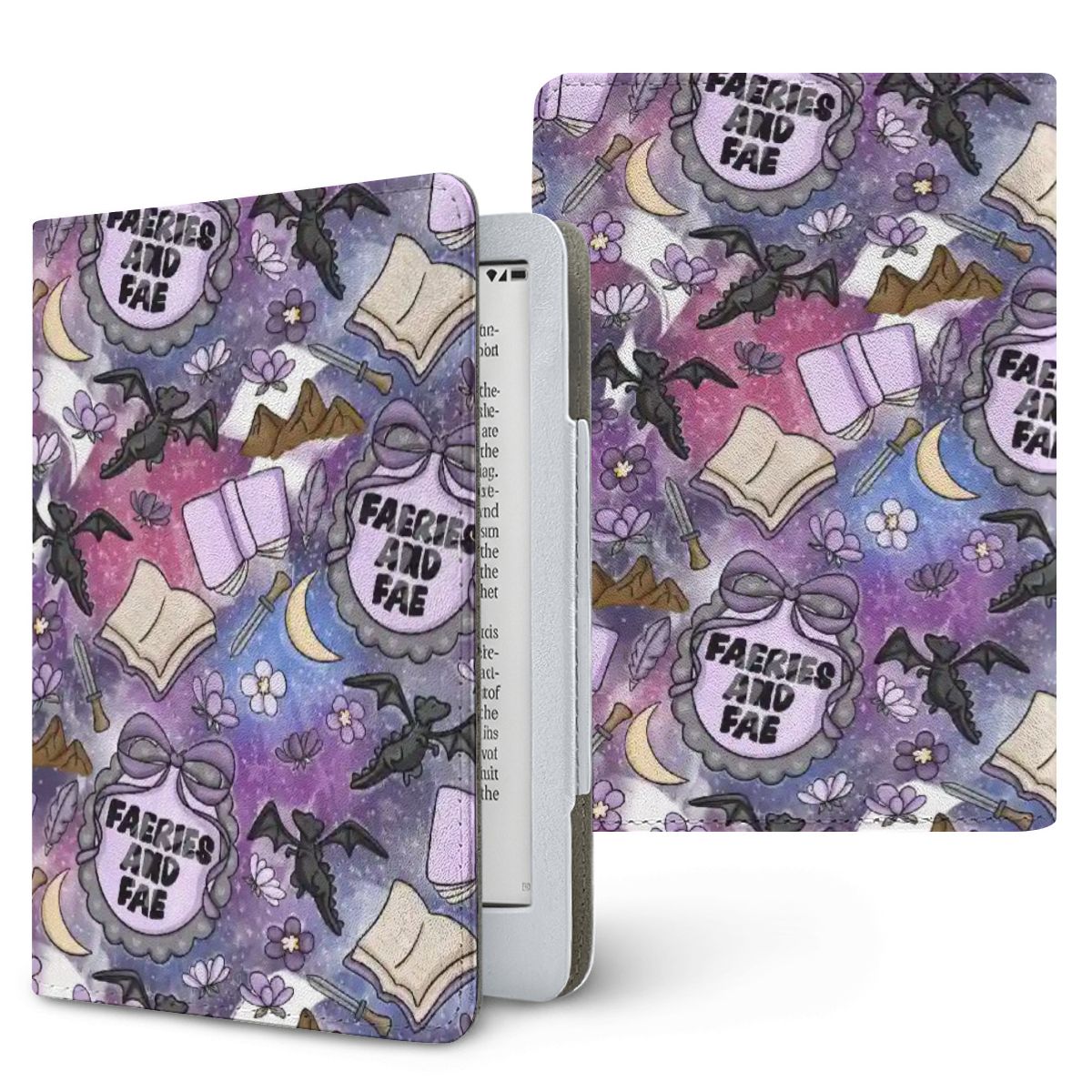 Faeries and Fae romantasy bookish kindle case for paperwhite 11th 12th gen and coloursoft
