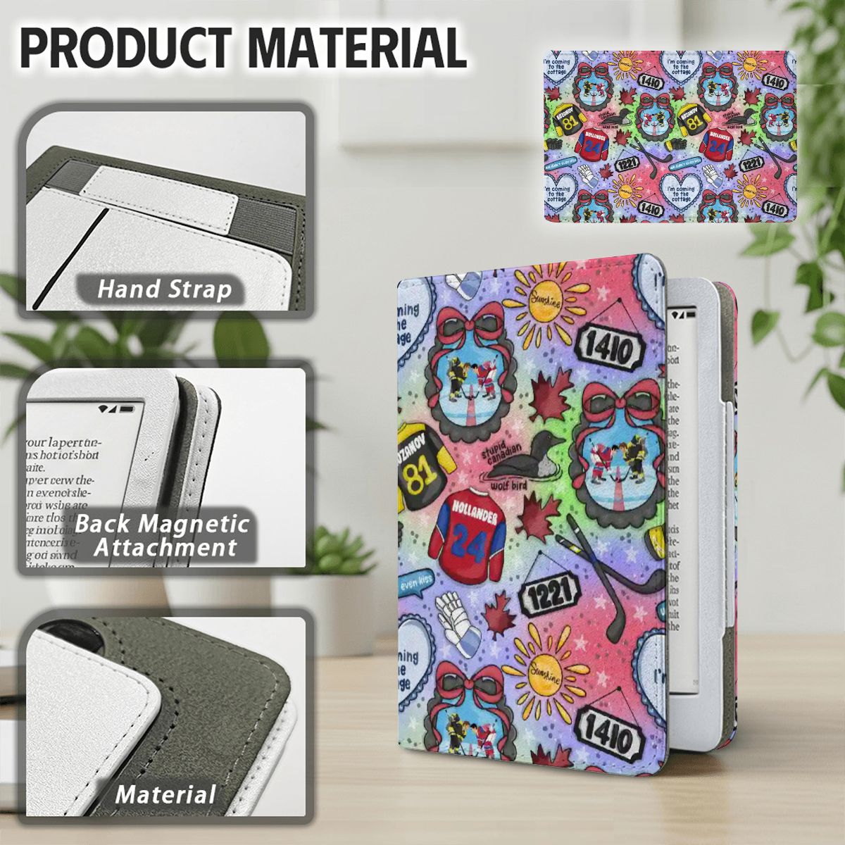Heated Hockey romance bookish kindle case for paperwhite 11th 12th gen and coloursoft