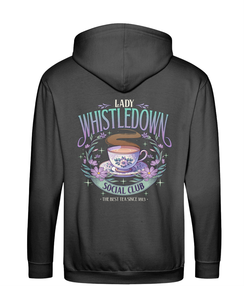 Spill the tea social club bookish zip up hoodie bookish clothing