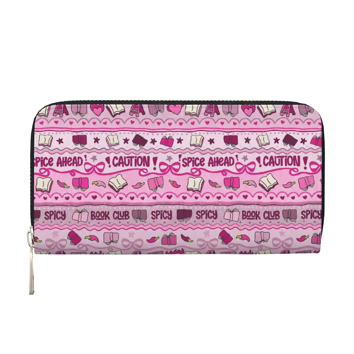 Caution smut ahead bookish vegan leather wallet purse