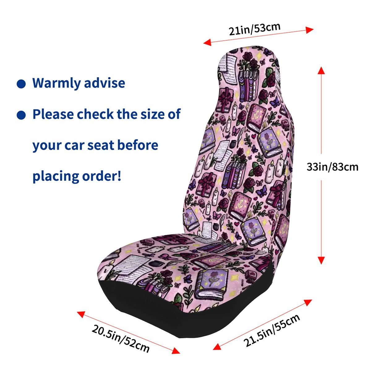 Slow burn romance lover bookish Car Front Seat Covers