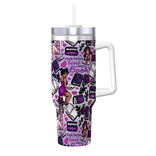 I look better bent over a book bookish 40oz travel mug