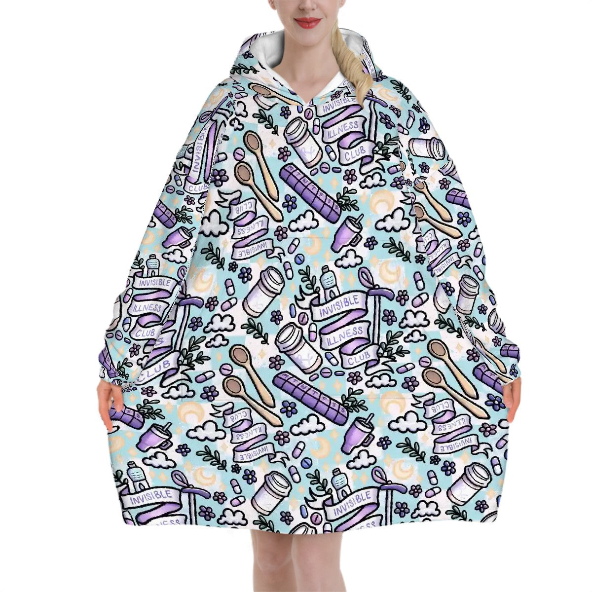 Invisible Illness Club hooded blanket