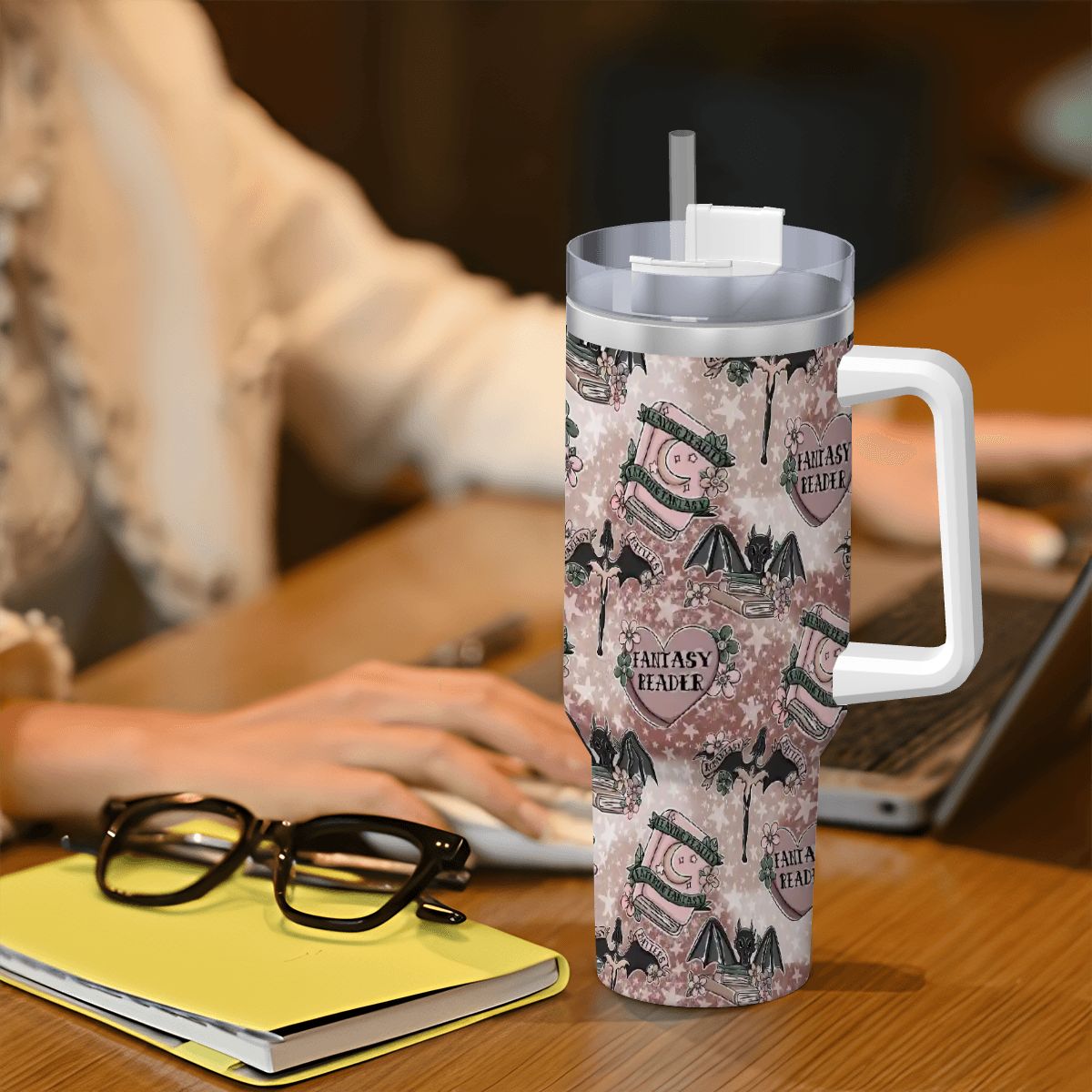 Fantasy matters romantasy bookish 40oz travel mug