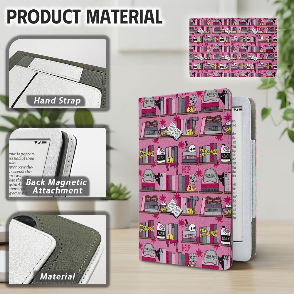 Thriller reader bookcase PU cover for Kindle paperwhite 11th and 12th gen and coloursoft