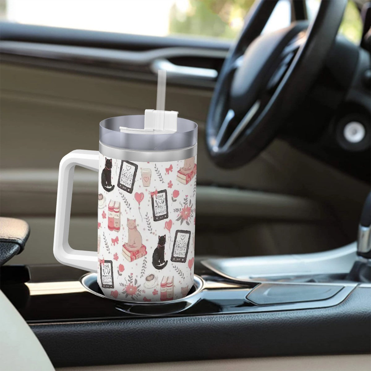 Love cats and kindles bookish 40oz travel mug