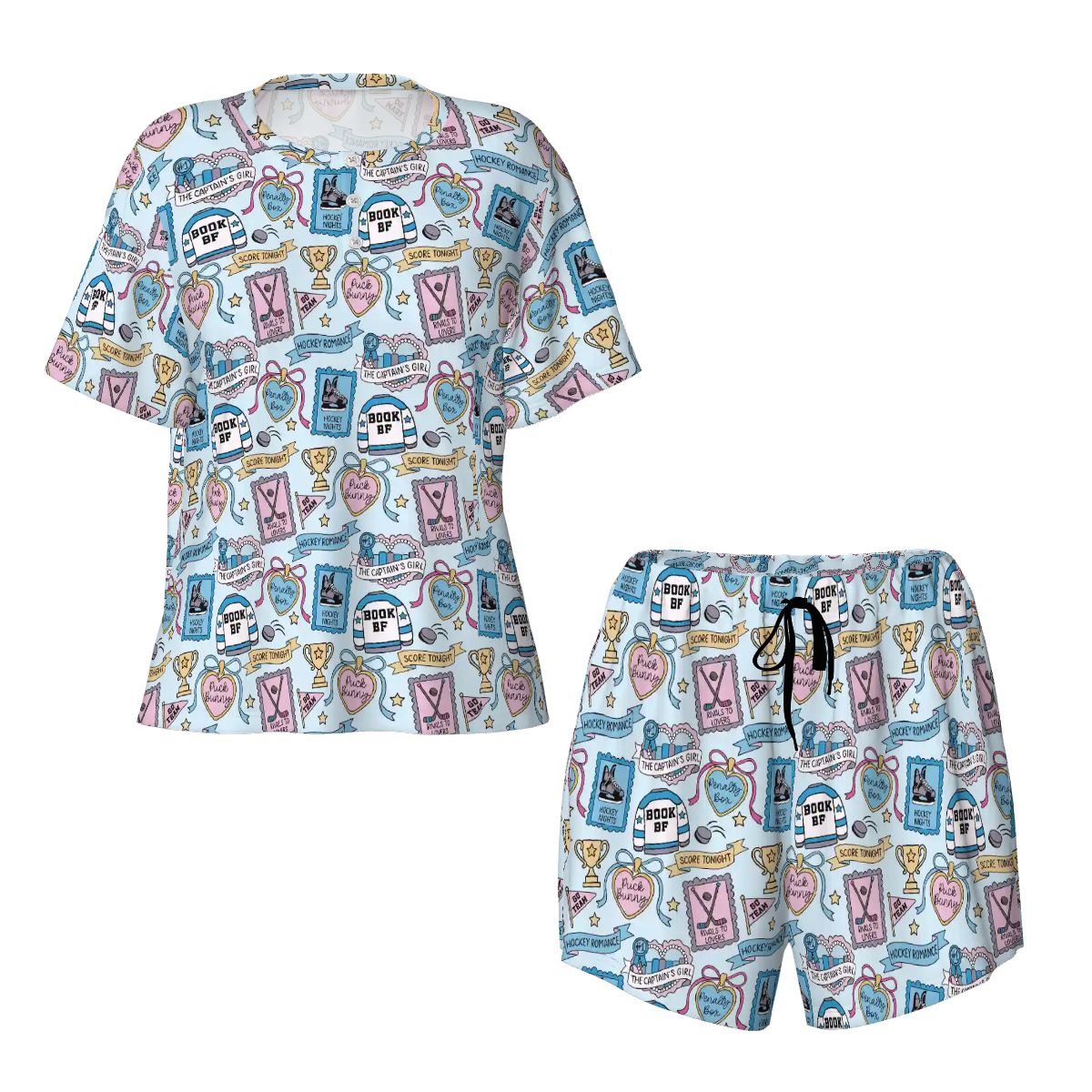 Hockey romance stamps bookish pjs pajamas pyjamas