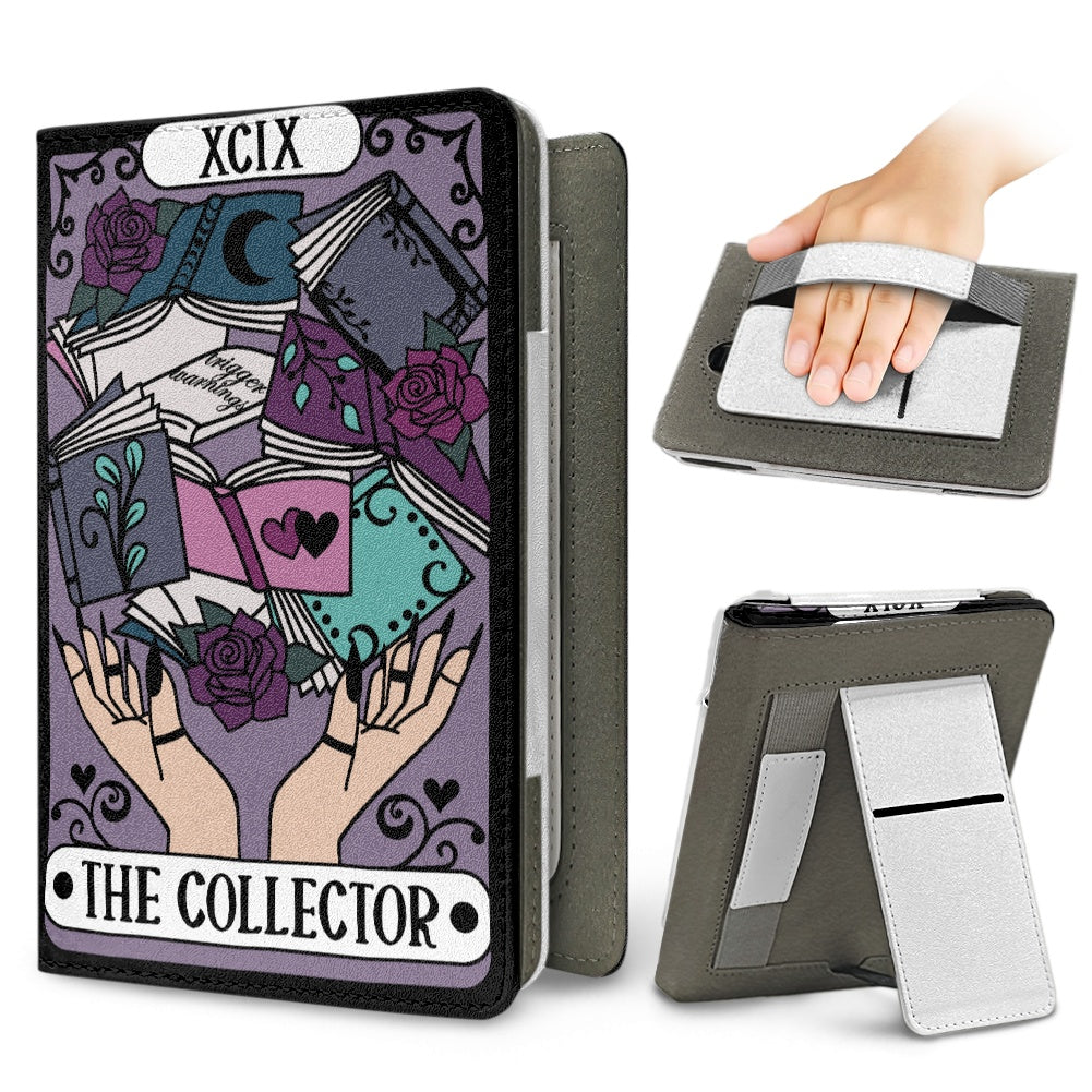 The collector tarot style PU cover for Kindle paperwhite 11th 12th generation wallet style e-reader case in vegan leather