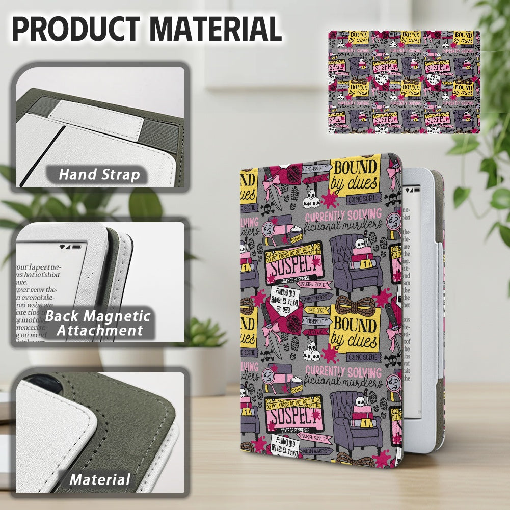 Armchair detective thriller reader PU cover for Kindle paperwhite 11th and 12th gen and coloursoft