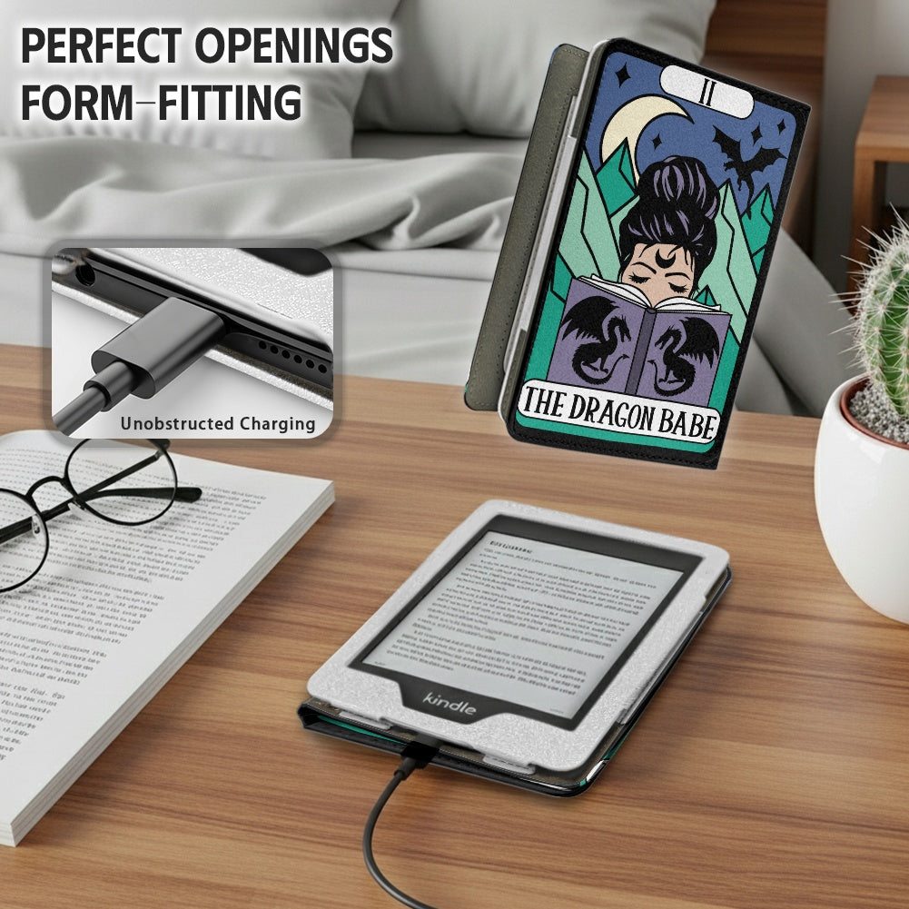 The Dragon Babe bookish vegan leather PU cover for Kindle paperwhite 11th 12th generation