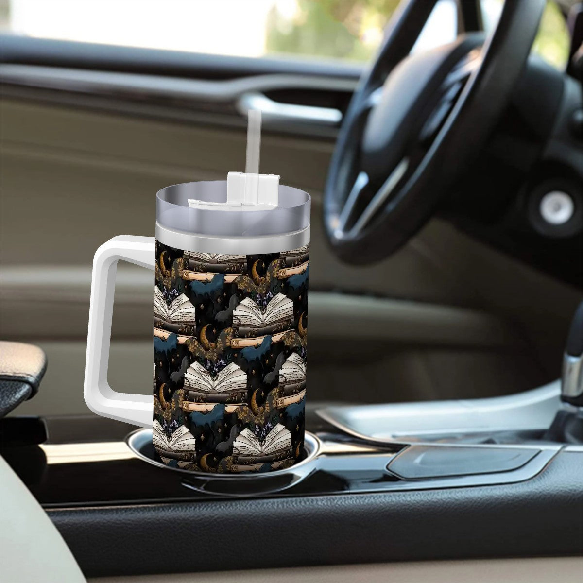 Book dragons at night bookish travel mug 40oz