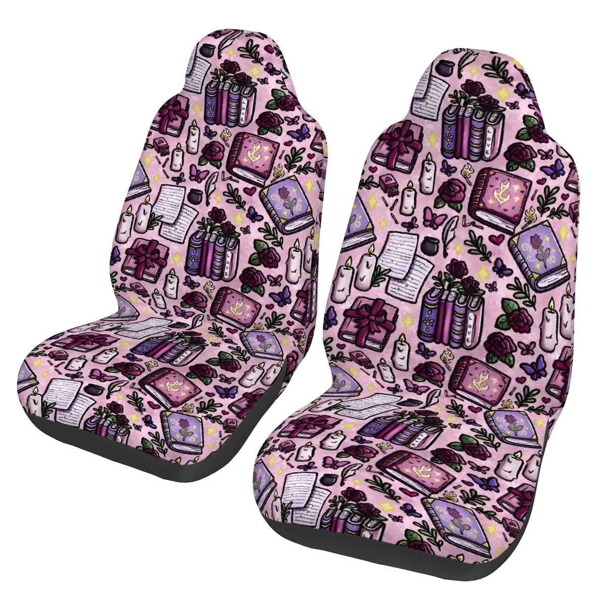 Slow burn romance lover bookish Car Front Seat Covers