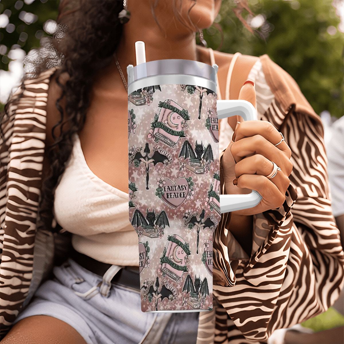 Fantasy matters romantasy bookish 40oz travel mug