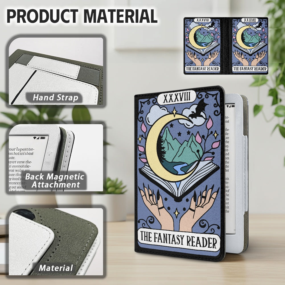 The fantasy reader bookish vegan leather PU cover for Kindle paperwhite 11th 12th gen wallet style e-reader case
