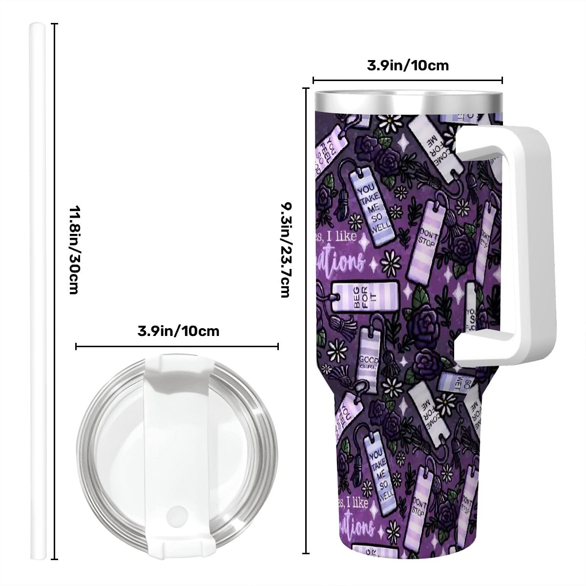 Yes I like affirmations smutty bookish 40oz travel mug