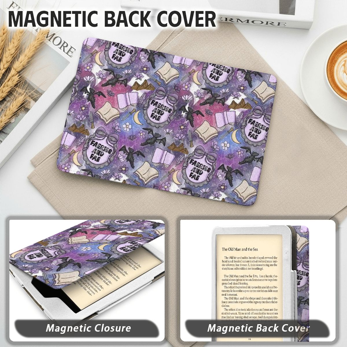 Faeries and Fae romantasy bookish kindle case for paperwhite 11th 12th gen and coloursoft