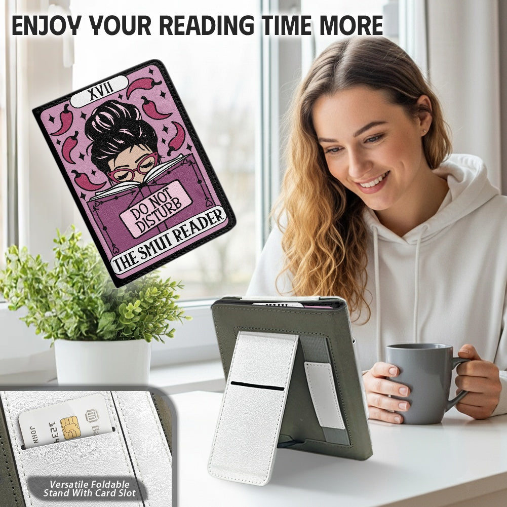 The smut reader tarot style PU cover for Kindle paperwhite 11th 12th generation wallet style e-reader case in vegan leather