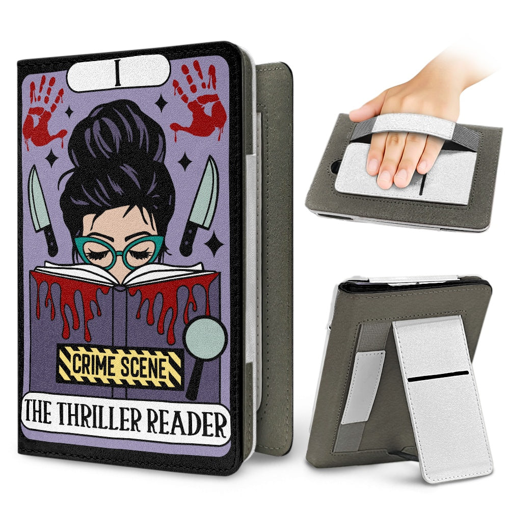 The thriller reader bookish vegan leather PU cover for Kindle paperwhite 11th 12th gen