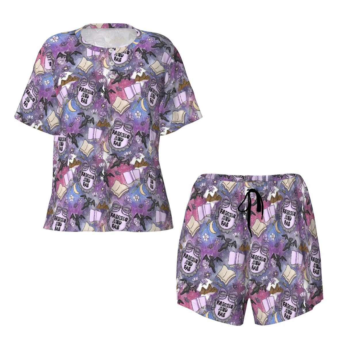Faeries and Fae romantasy fantasy bookish pajamas pjs pyjamas