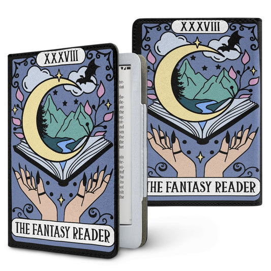 The fantasy reader bookish vegan leather PU cover for Kindle paperwhite 11th 12th gen wallet style e-reader case