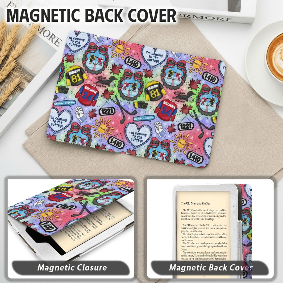Heated Hockey romance bookish kindle case for paperwhite 11th 12th gen and coloursoft
