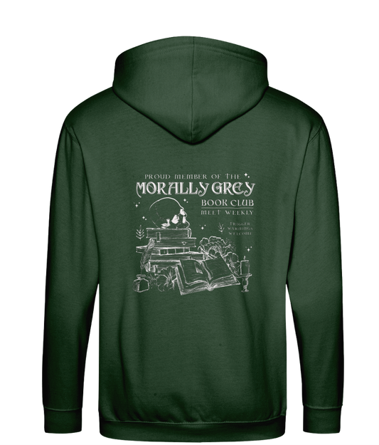 Morally grey book club bookish zip up hoodie