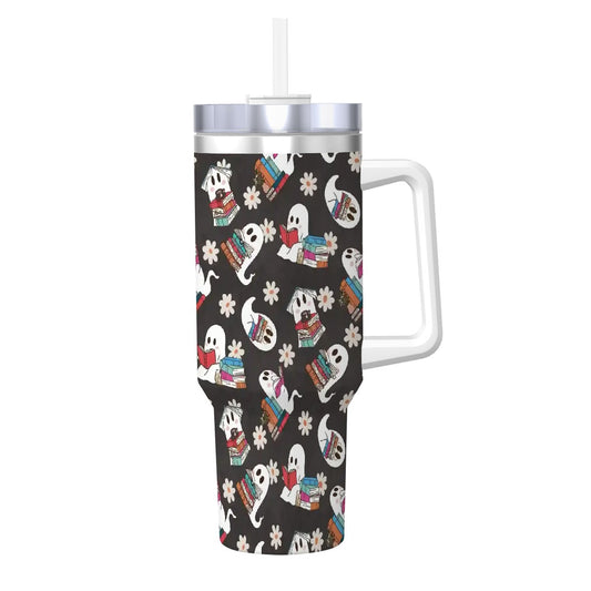 Booooks bookish ghosts 40oz travel mug