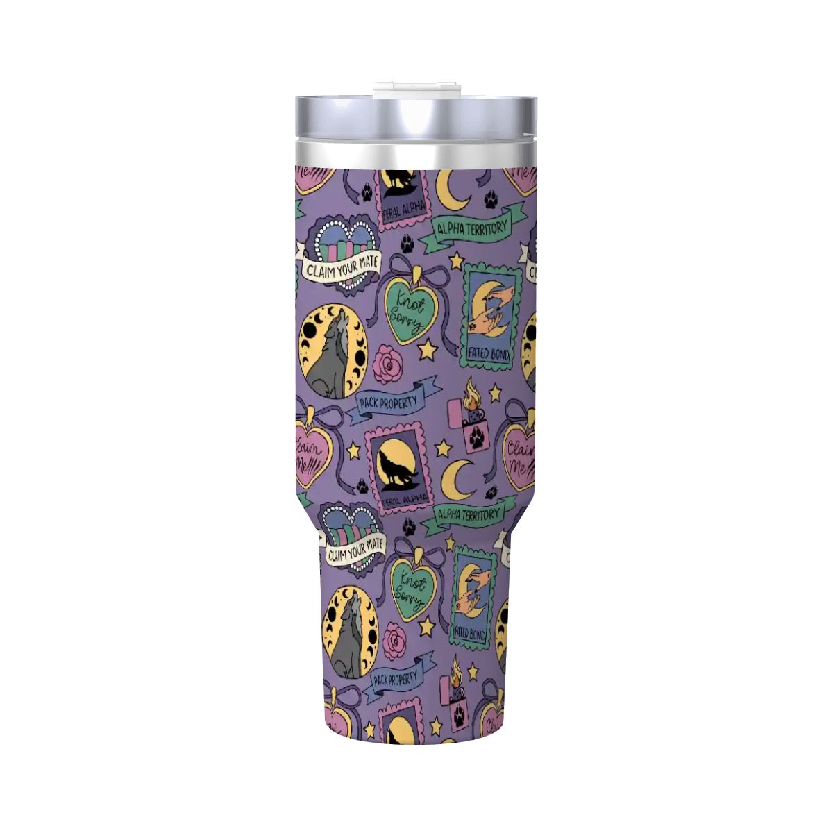 Omegaverse shifter romance bookish travel mug 40oz