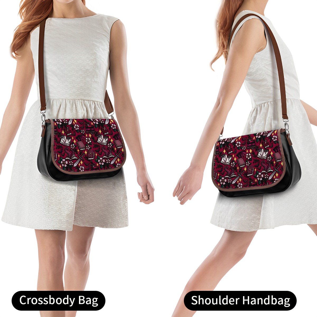 Omegaverse Monster romance vegan Leather Shoulder Bag bookish handbag