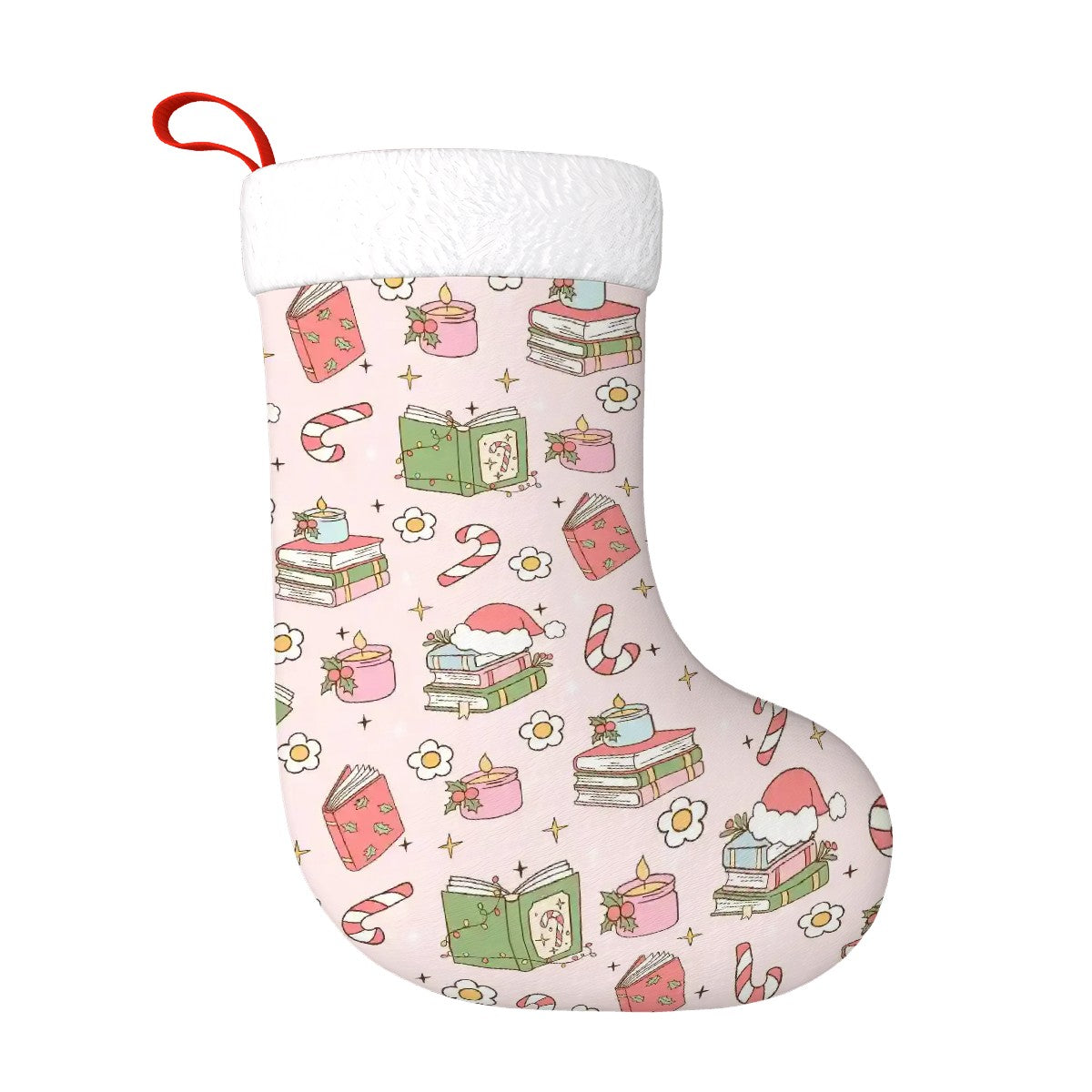 Bookish christmas Plush Christmas Stockings