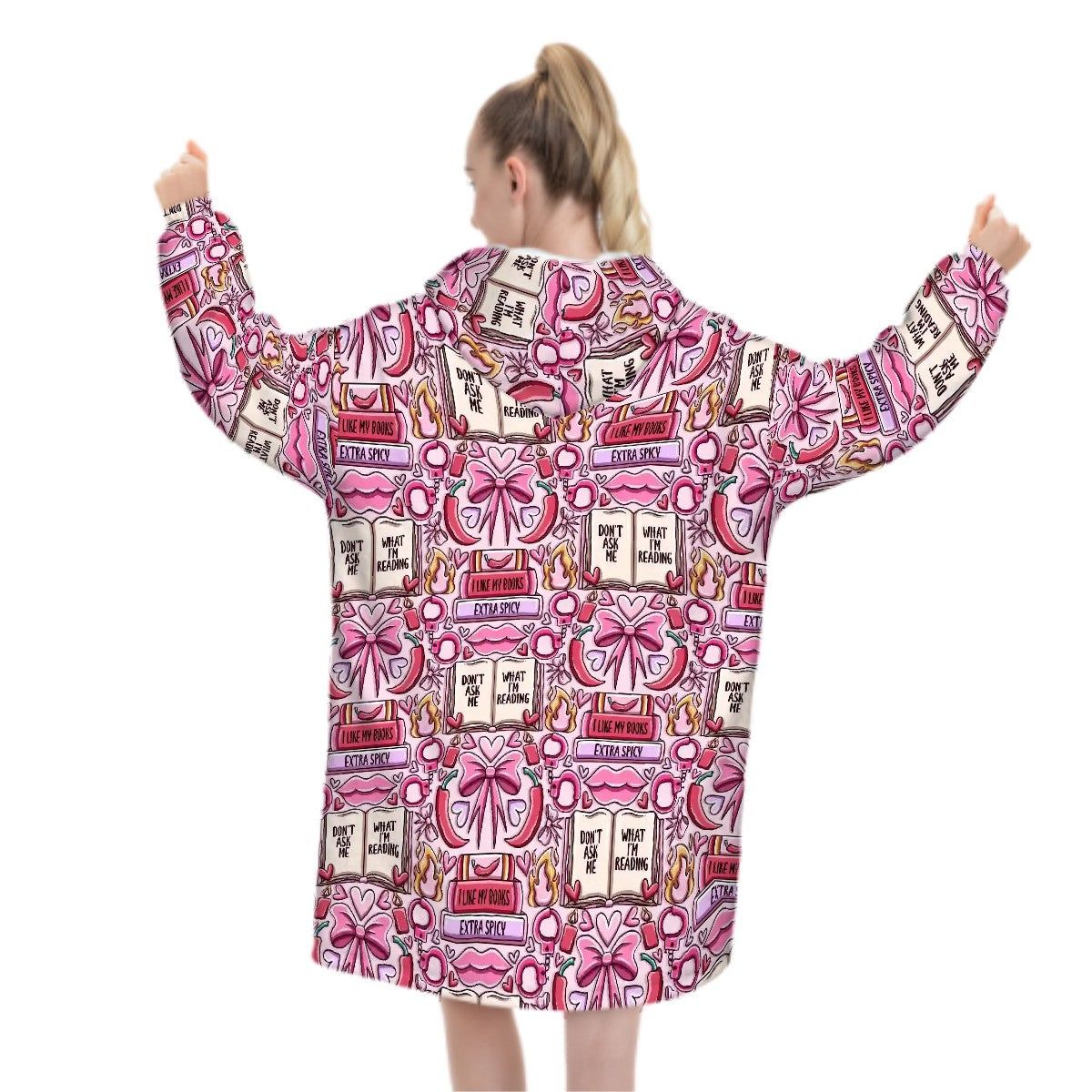 Don't ask what I'm reading spicy romance bookish hooded blanket