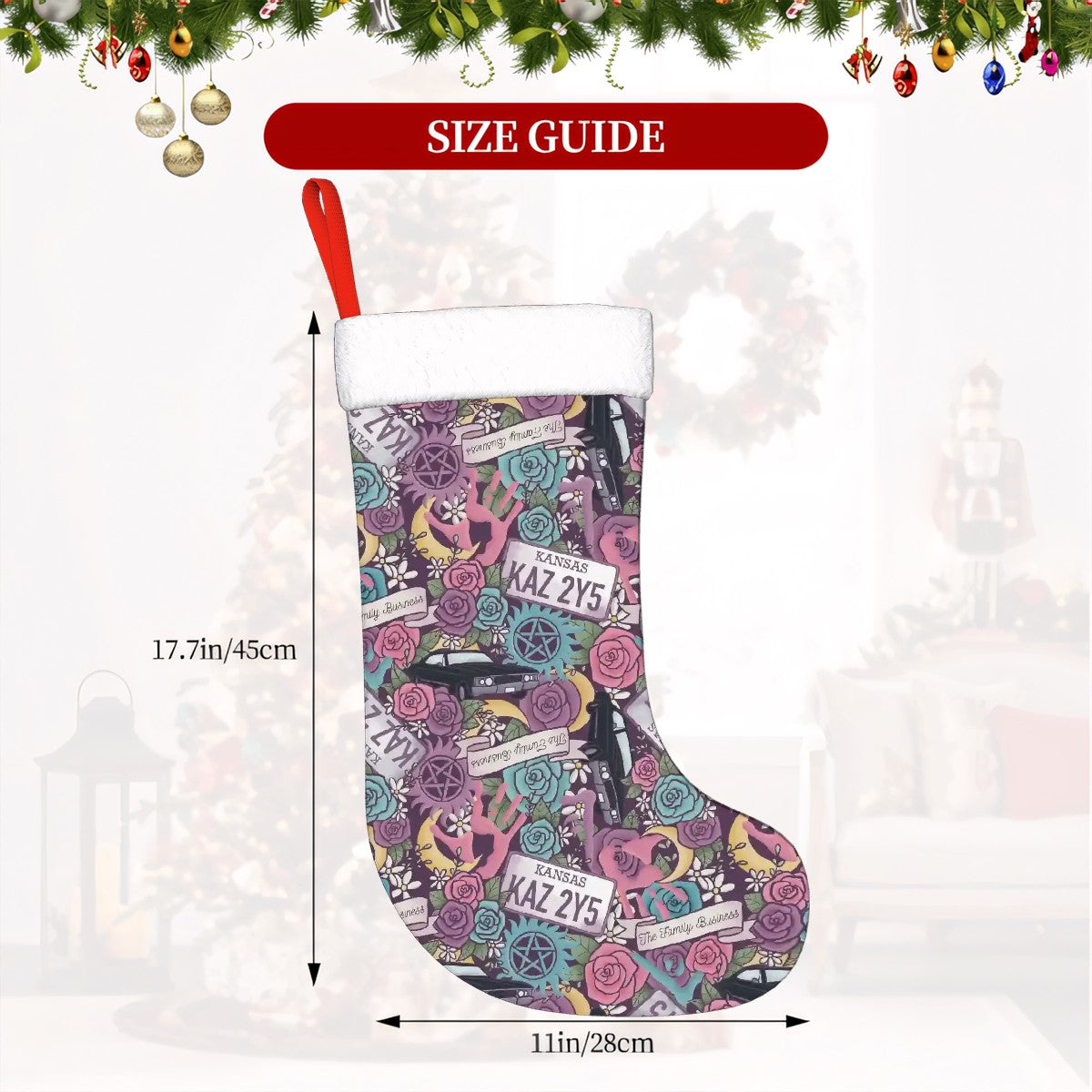 Supernatural kansas christmas stocking