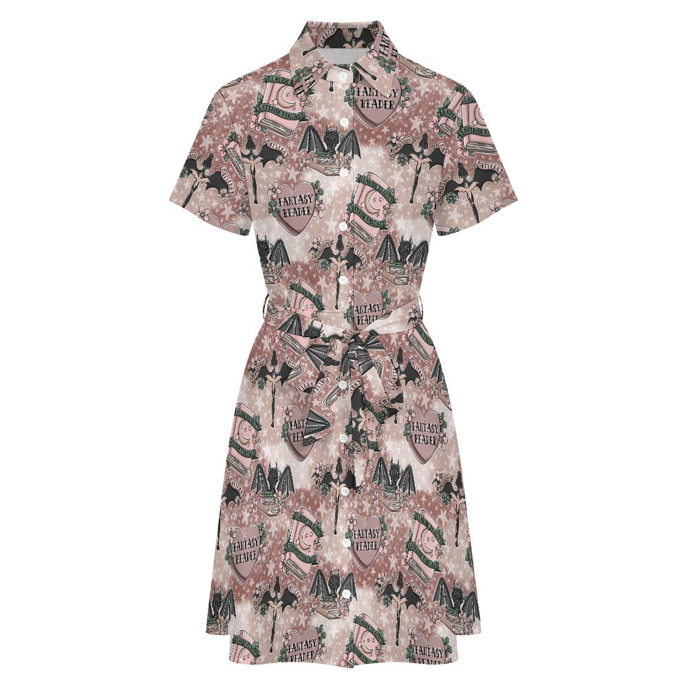 Romantasy fantasy matters bookish shirt dress