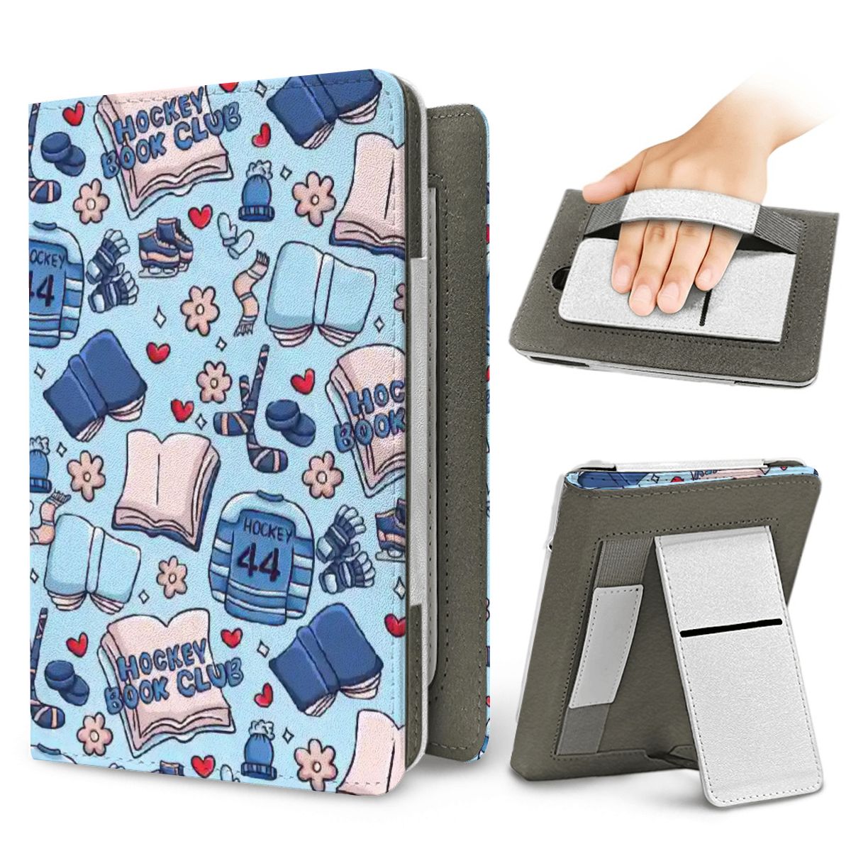 Cartoon hockey romance kindle case for paperwhte 11, 12 and coloursoft