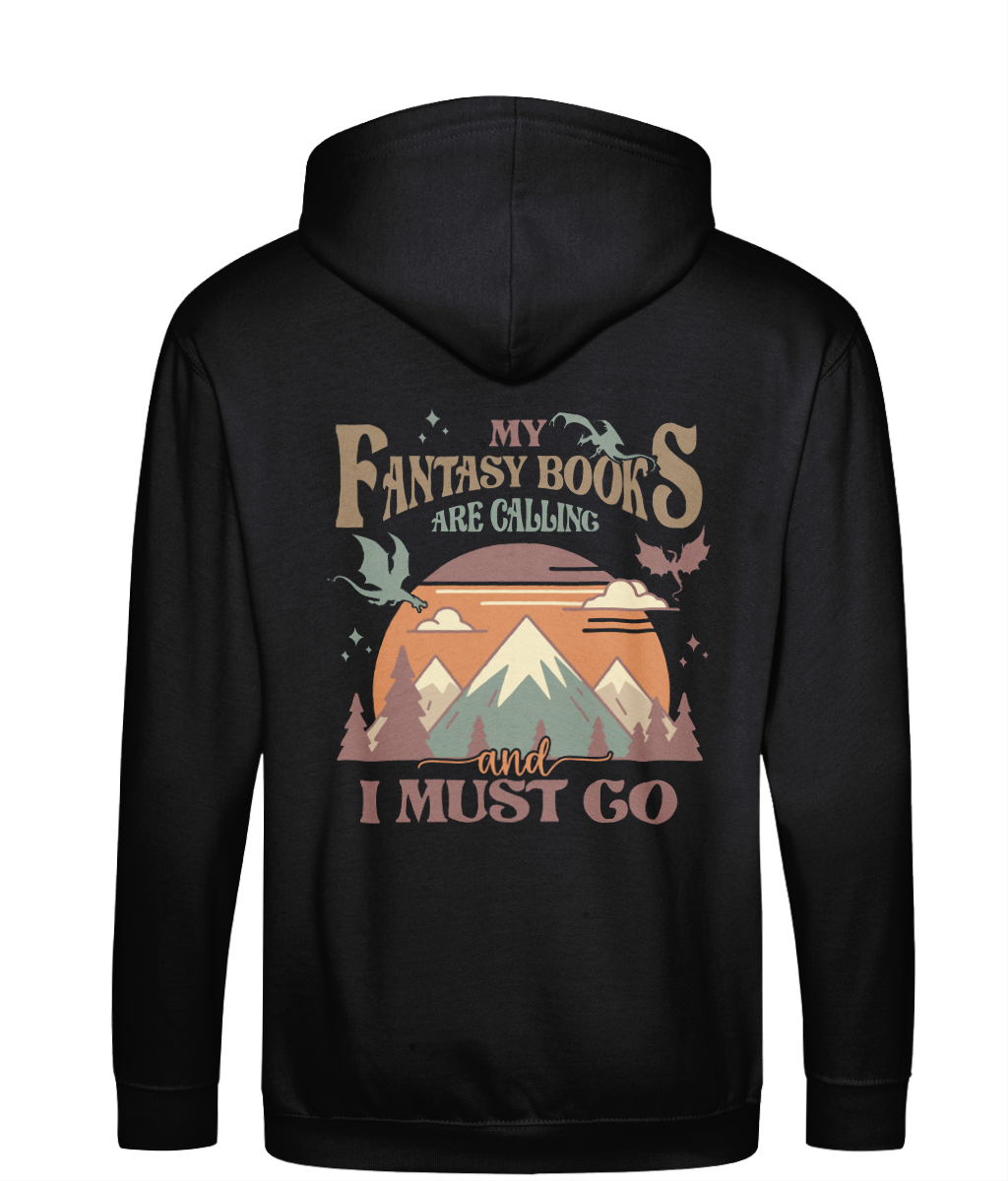 My fantasy books are calling bookish zip up hoodie bookish clothing