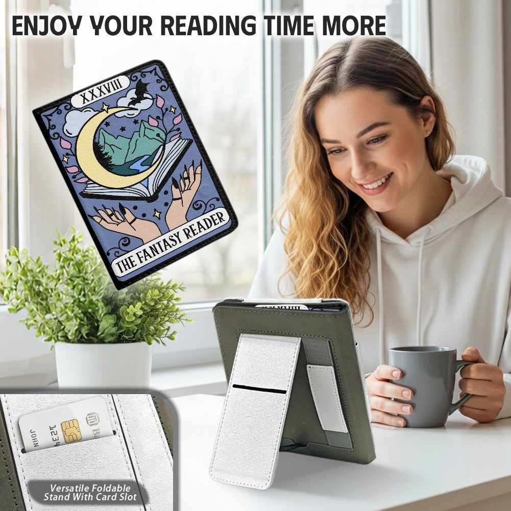 The fantasy reader bookish vegan leather PU cover for Kindle paperwhite 11th 12th gen wallet style e-reader case