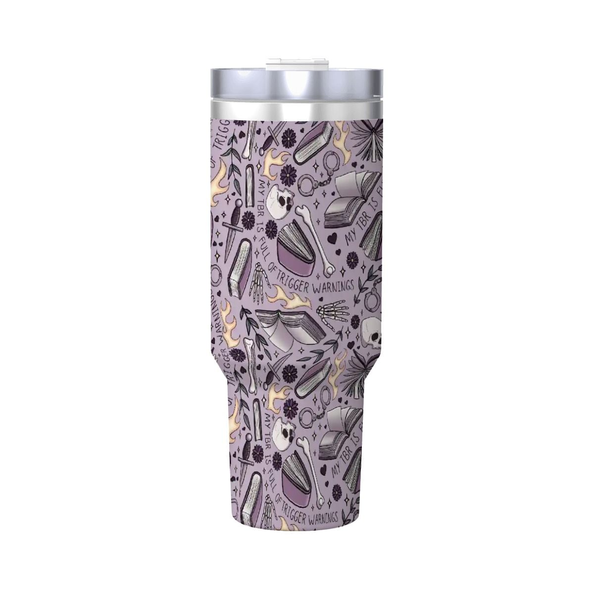 My TBR is full of trigger warnings bookish 40oz travel mug