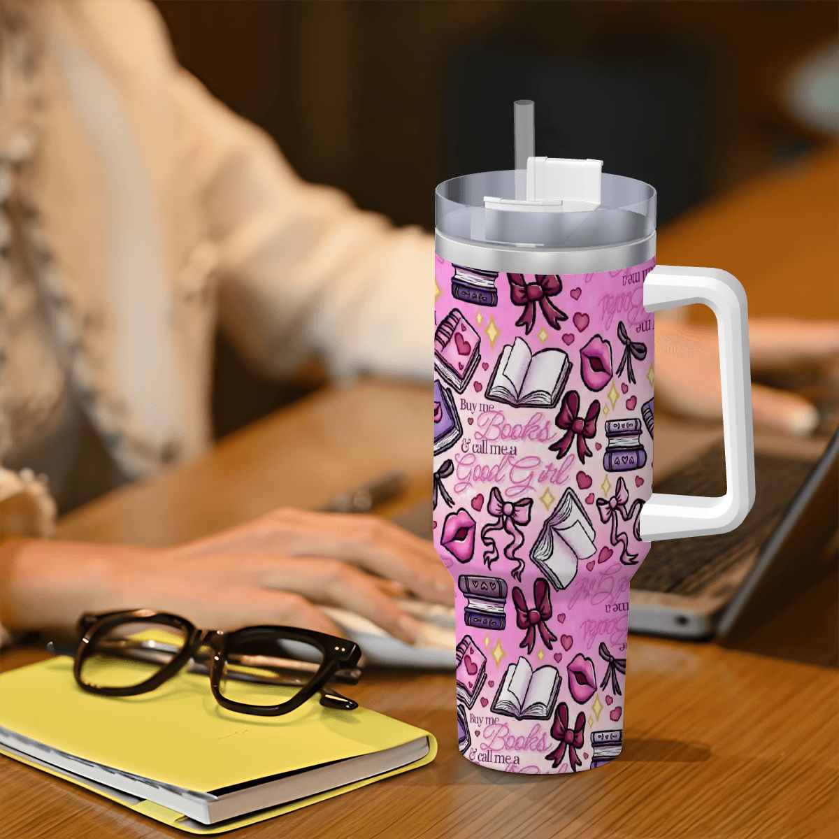 Buy me books and call me a good girl bookish 40oz travel mug