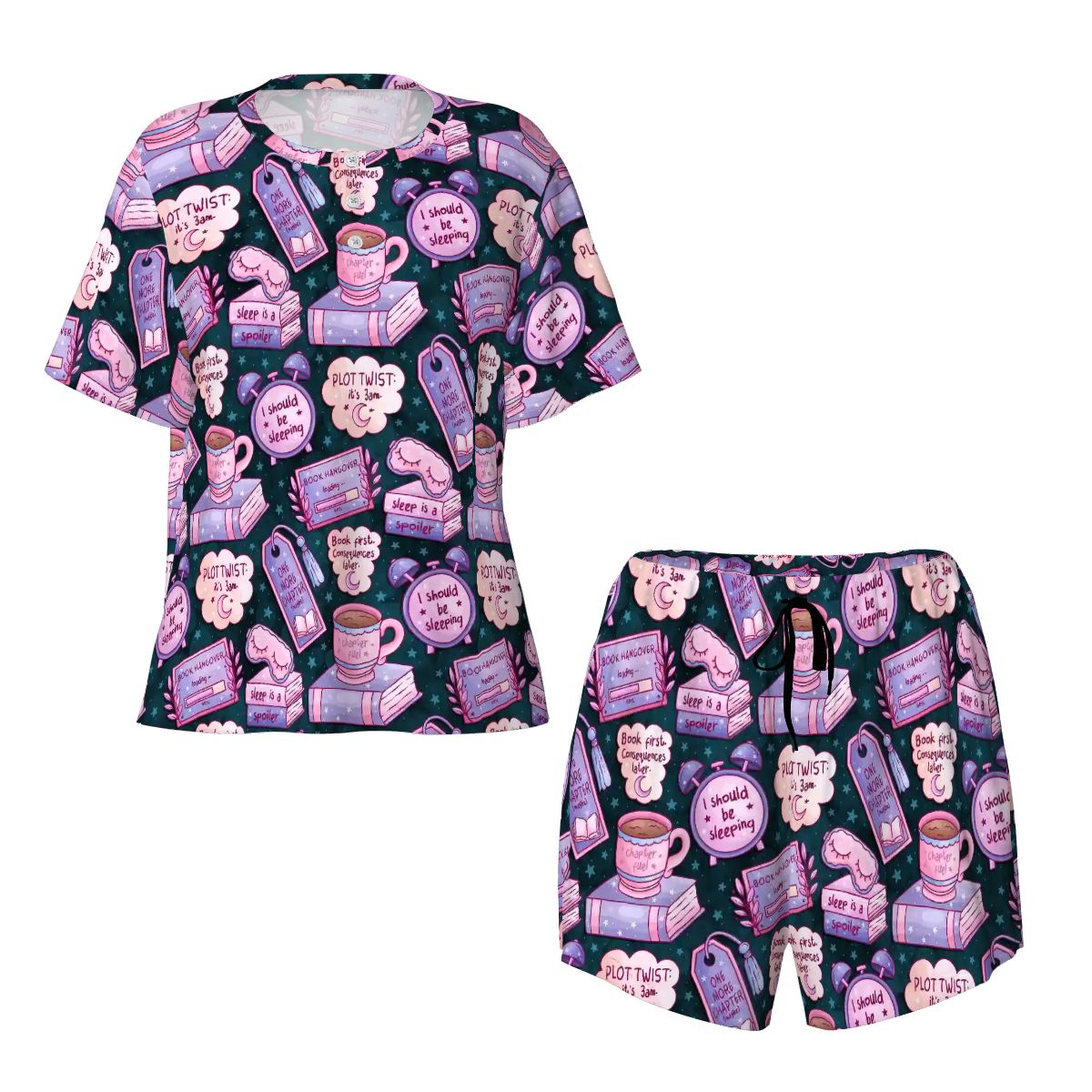 3am reading club teal bookish pajamas pjs pyjamas