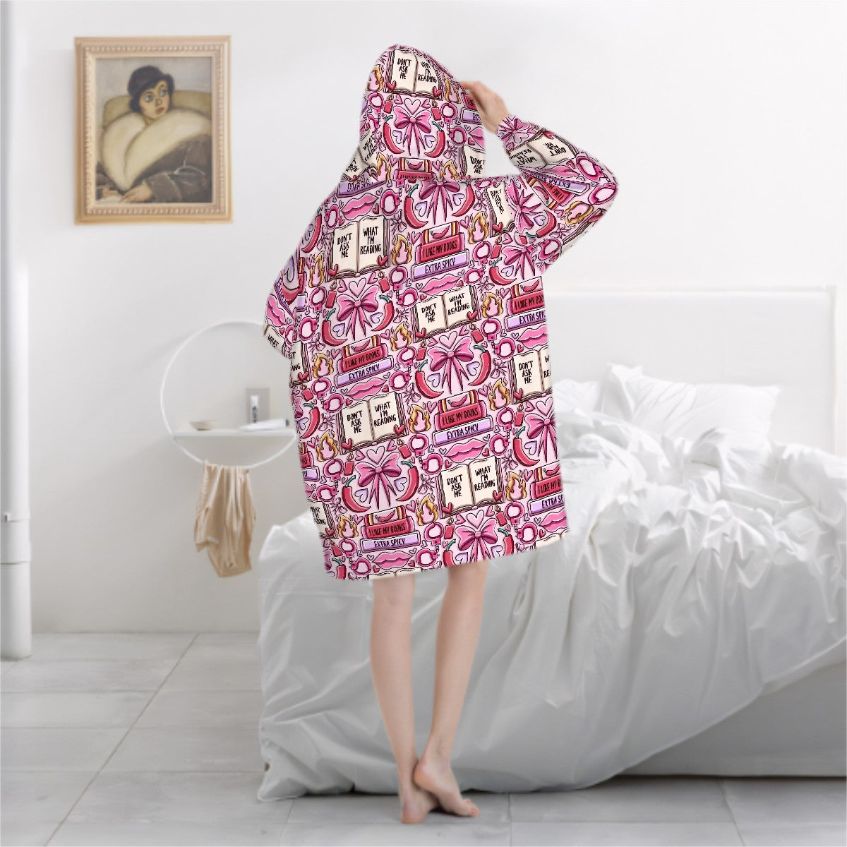 Don't ask what I'm reading spicy romance bookish hooded blanket