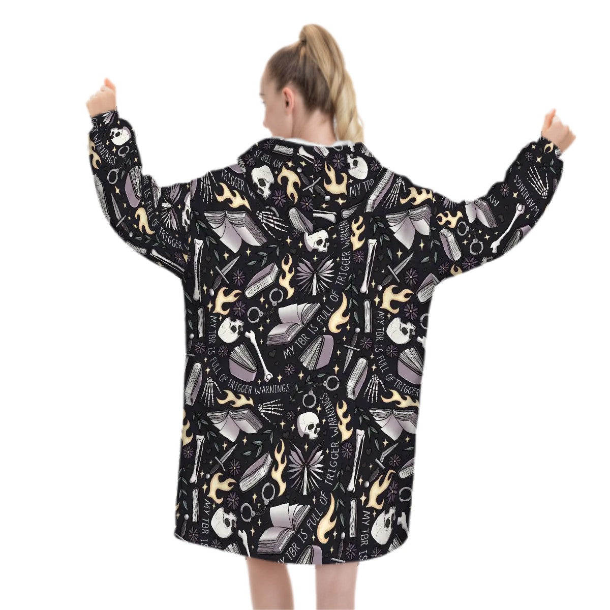 Dark My TBR is full of trigger warnings dark romance bookish blanket hoodie