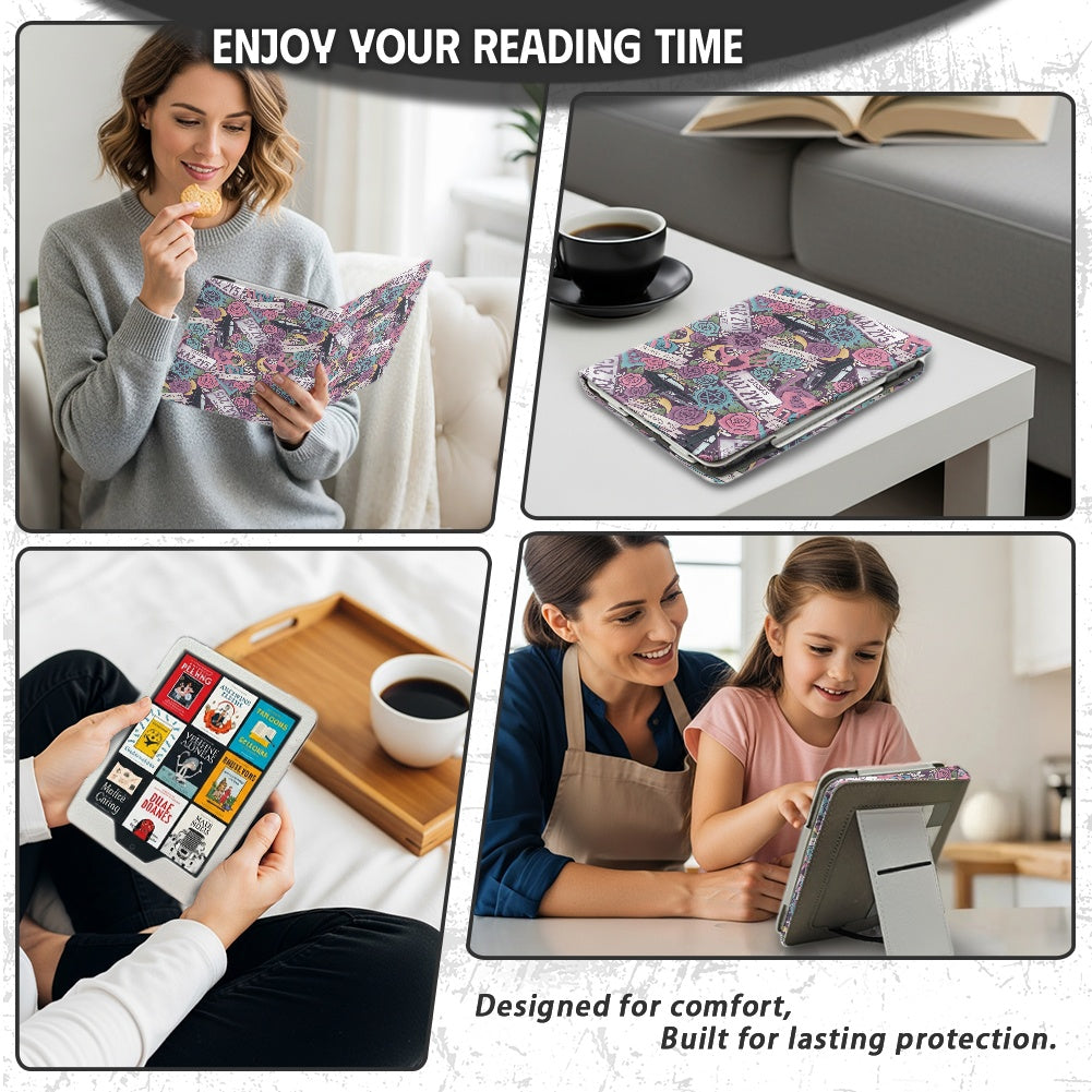 Kansas PU cover for Kindle paperwhite 11th 12th gen vegan leather wallet style case