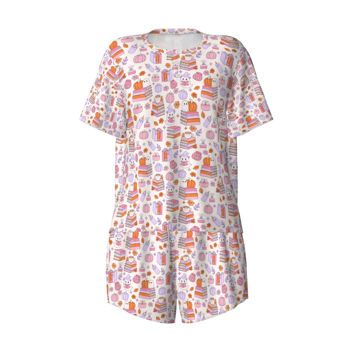 Bookish ghosts books and pumpkins pjs pajamas pyjamas