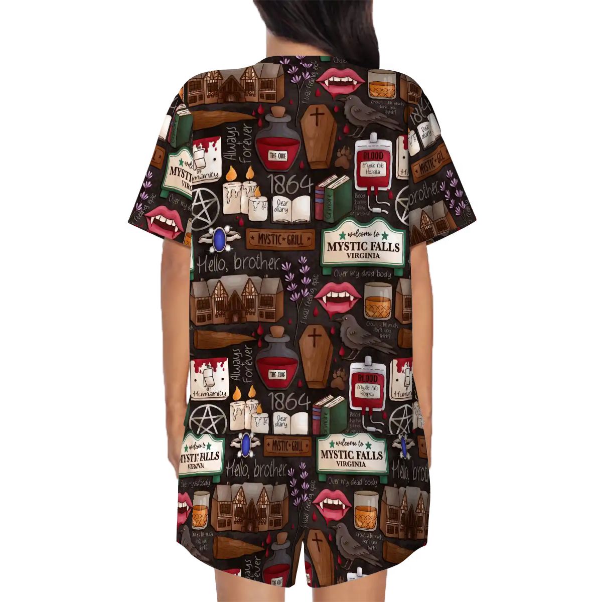 Mystic falls TVD vampire pajamas pjs pyjamas