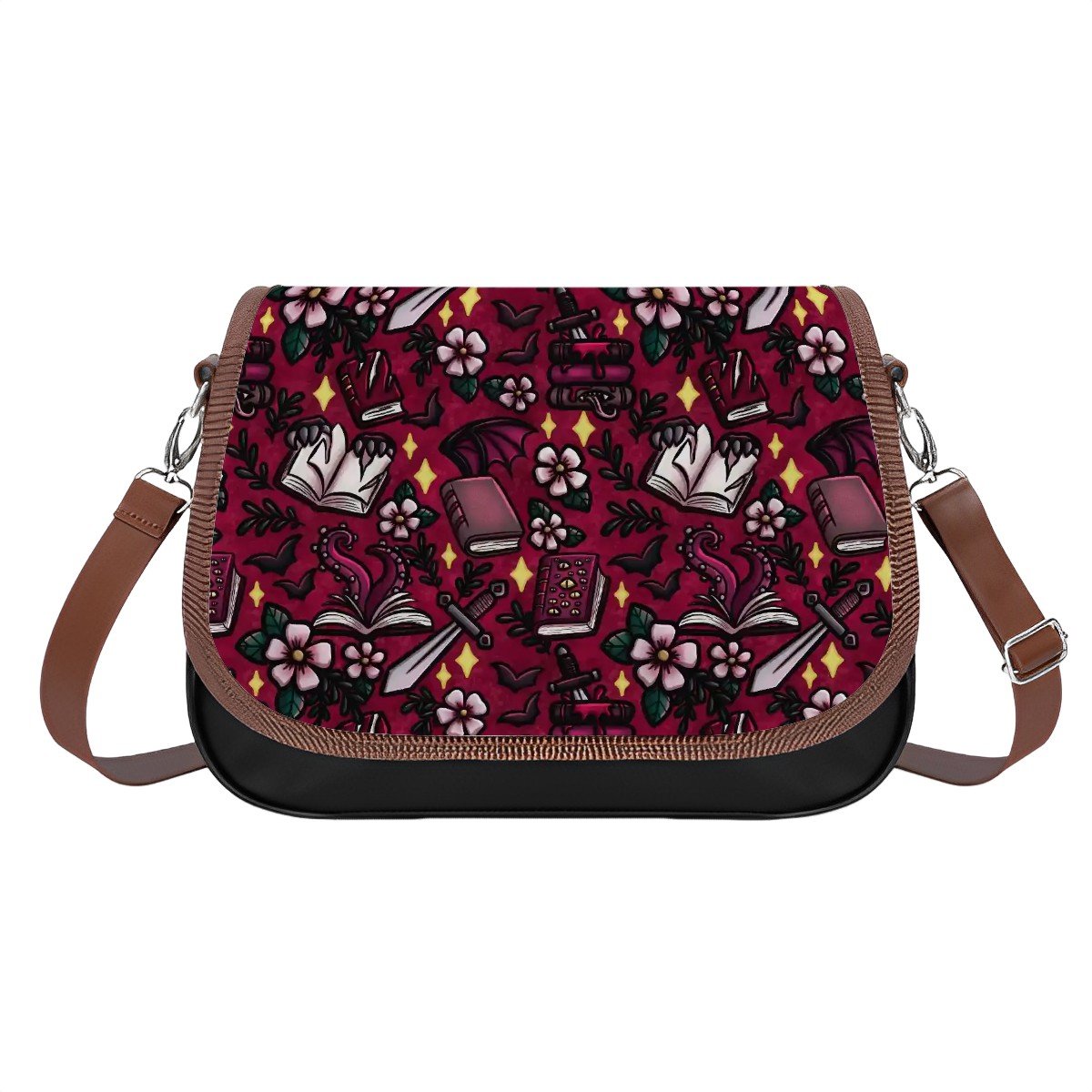 Omegaverse Monster romance vegan Leather Shoulder Bag bookish handbag