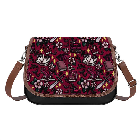 Omegaverse Monster romance vegan Leather Shoulder Bag bookish handbag