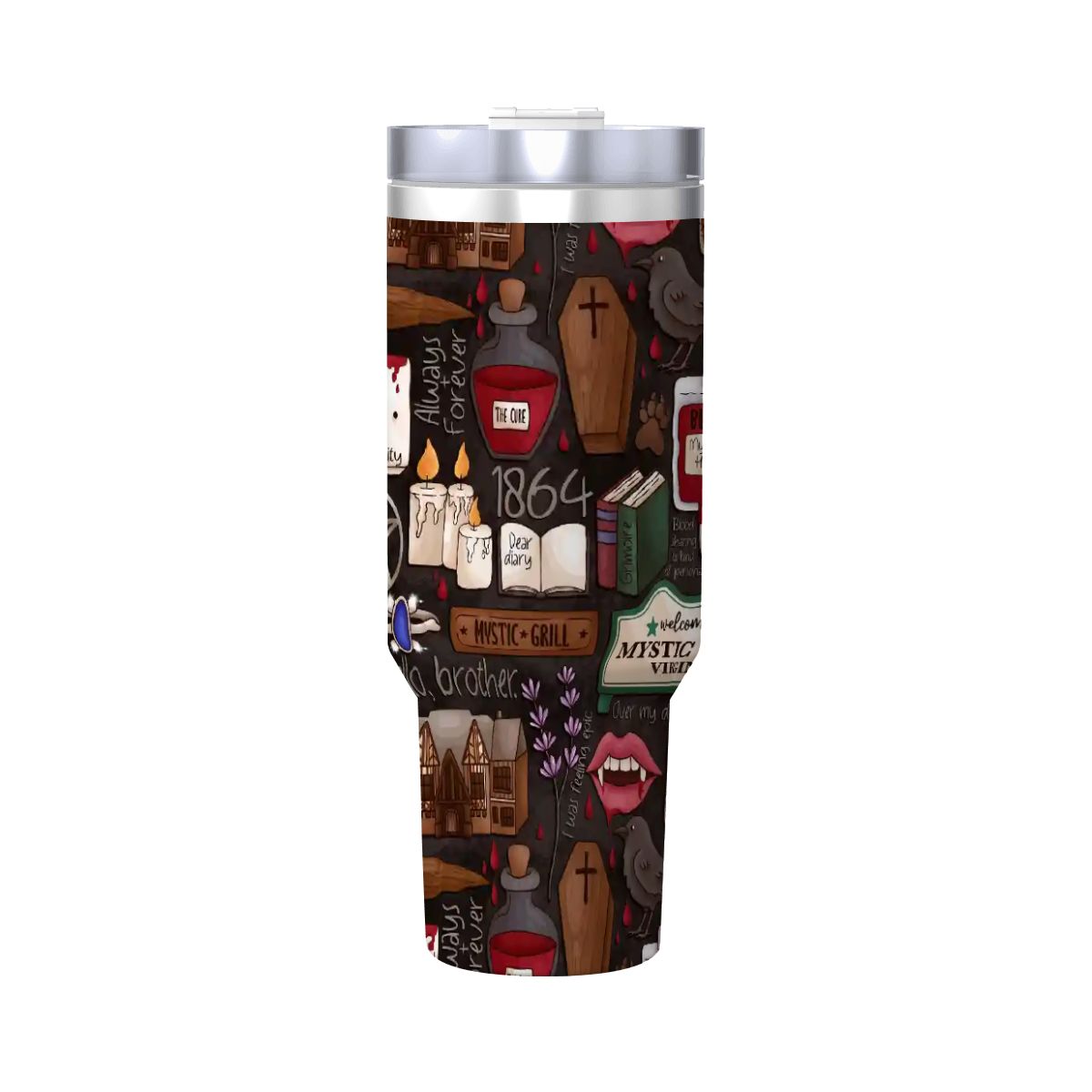 TVD hello brother salvatore travel mug 40oz