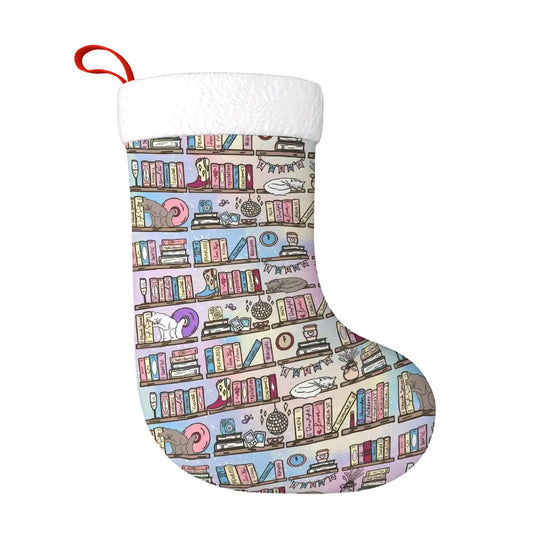 Taylors book shelf bookish christmas stocking