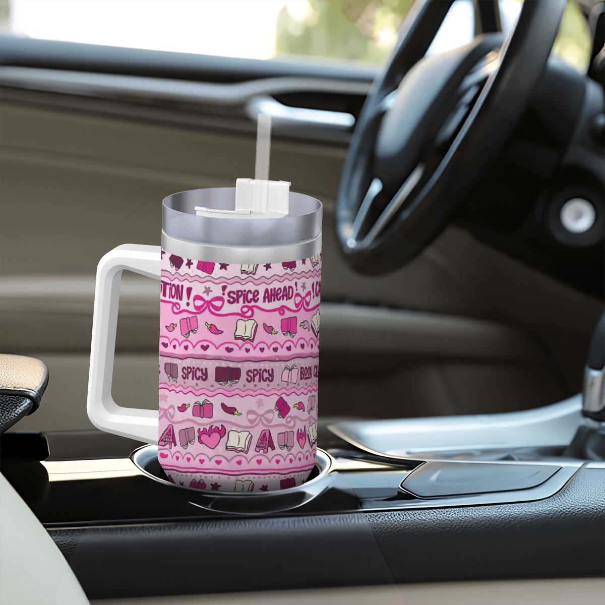 Caution smut ahead bookish 40oz travel mug